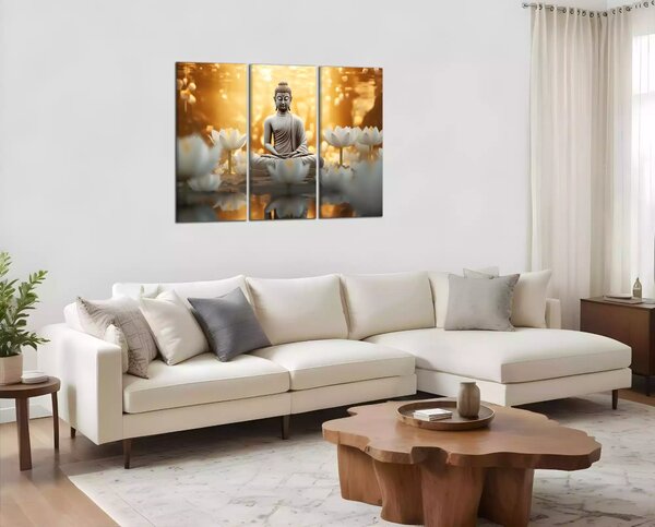 Obraz na zeď Budha a lotosy
