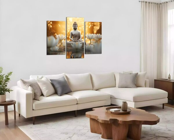 Obraz na zeď Budha a lotosy