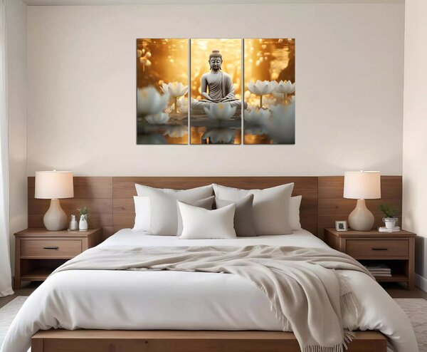 Obraz na zeď Budha a lotosy
