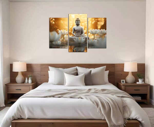 Obraz na zeď Budha a lotosy