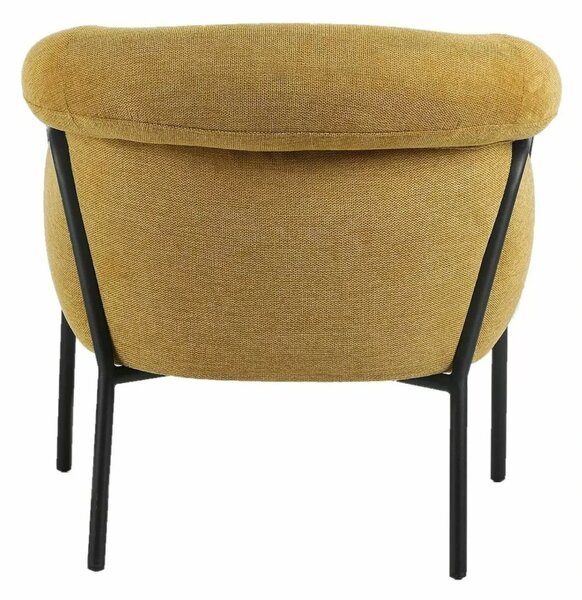 Designové křeslo CLOVER BREGO, hořčicové