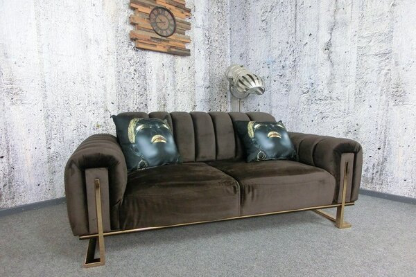 (3495) ELEGANZA elegantní rozkládací pohovka 3sed hnědá