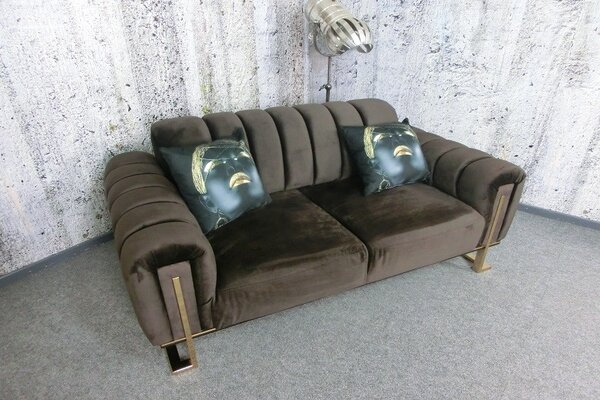 (3495) ELEGANZA elegantní rozkládací pohovka 3sed hnědá
