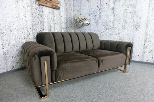 (3495) ELEGANZA elegantní rozkládací pohovka 3sed hnědá