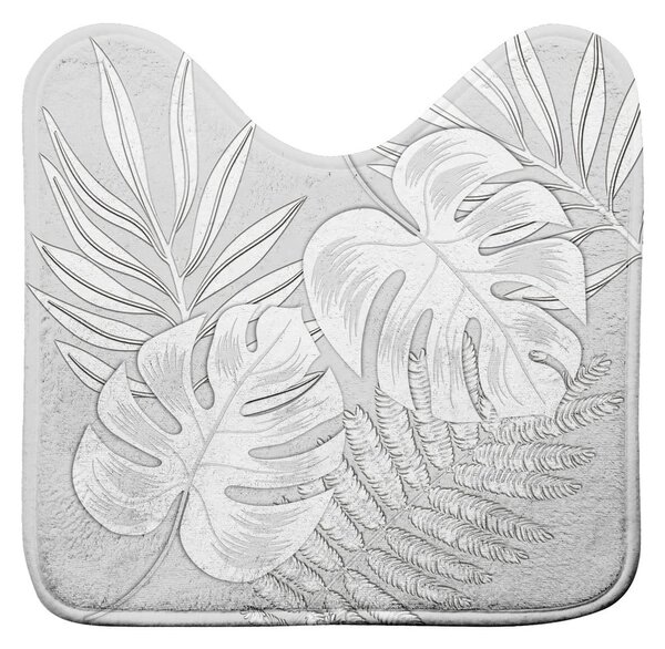 Světle šedá WC koupelnová předložka 45x45 cm Amber – douceur d'intérieur
