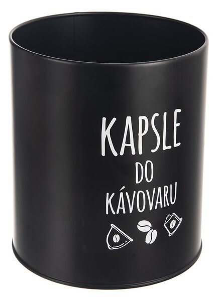 Černá dóza na kávové kapsle – Orion