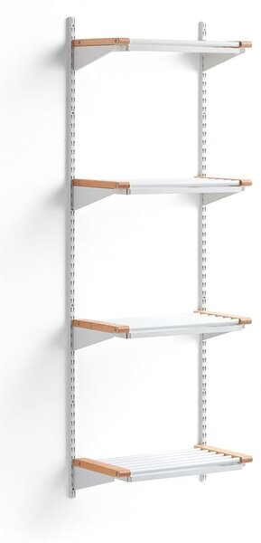 AJ Produkty Regál na boty JEPPE, 4 police, 1790x600x300 mm, bříza/bílá