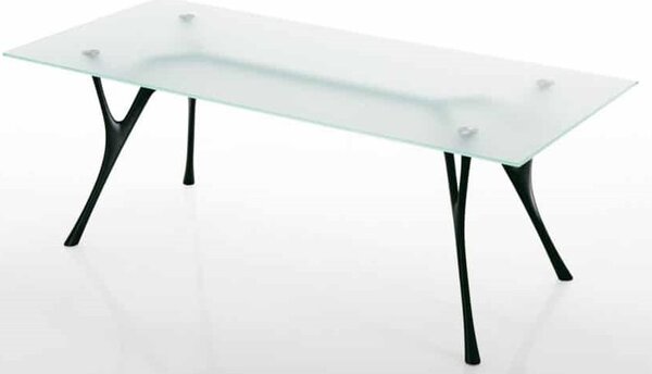 CAIMI BREVETTI - Stůl PEGASO se skleněnou obdélnikovou deskou - různé velikosti