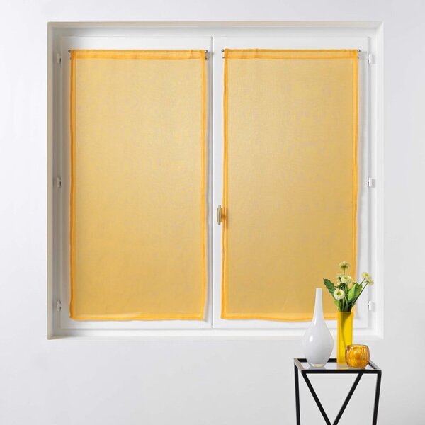 Žluté voálové záclony v sadě 2 ks 60x90 cm Sandra – douceur d'intérieur