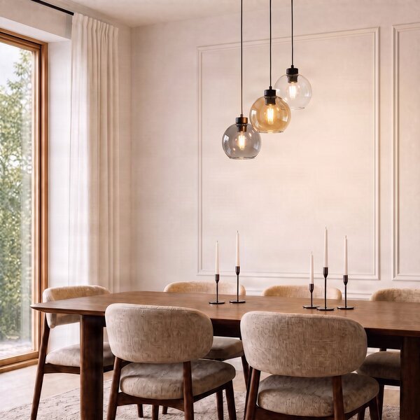 Závěsná svítidlo TK Lighting, Cubus, stmívatelné, Vícebarevná, Obývací pokoj, Sklo, Moderní