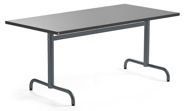 AJ Produkty Stůl PLURAL, 1400x800x720 mm, linoleum, tmavě šedá, antracitově šedá