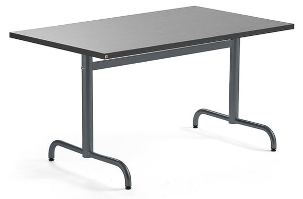 AJ Produkty Stůl PLURAL, 1200x800x720 mm, linoleum, tmavě šedá, antracitově šedá