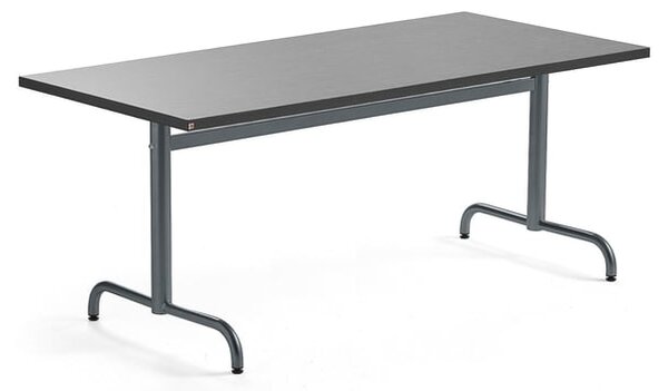 AJ Produkty Stůl PLURAL, 1600x800x720 mm, linoleum, tmavě šedá, antracitově šedá
