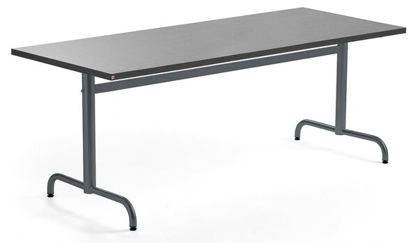 AJ Produkty Stůl PLURAL, 1800x800x720 mm, linoleum, tmavě šedá, antracitově šedá