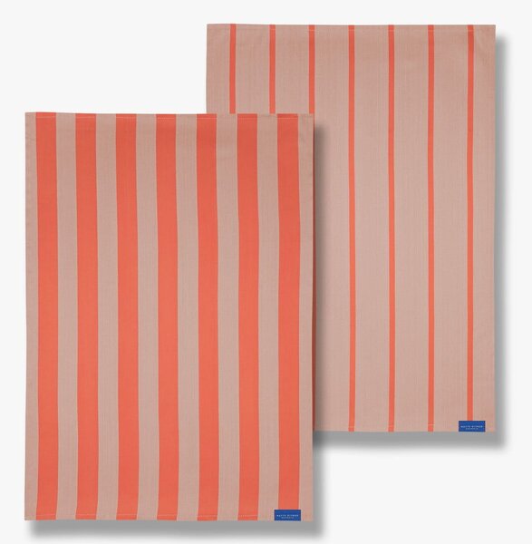 Bavlněné utěrky v sadě 2 ks 50x70 cm Stripes – Mette Ditmer Denmark