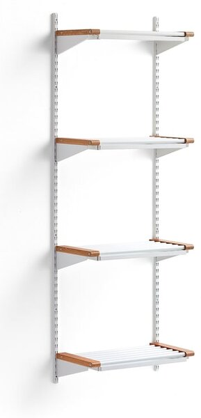 AJ Produkty Regál na boty JEPPE, 4 police, 1790x600x300 mm, dub/bílá