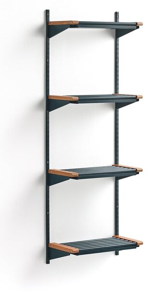 AJ Produkty Regál na boty JEPPE, 4 police, 1790x600x300 mm, dub/modrá