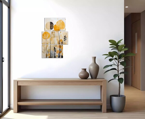 Obraz na plátně Moderní oranžové listy