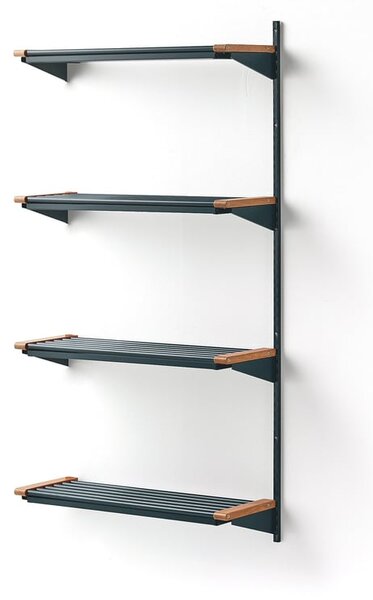 AJ Produkty Regál na boty JEPPE, přídavná sekce, 4 police, 1790x900x300 mm, dub/modrá