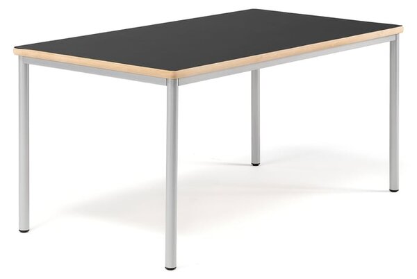 AJ Produkty Stůl BURÅS, 1520x800, černá, stříbrná