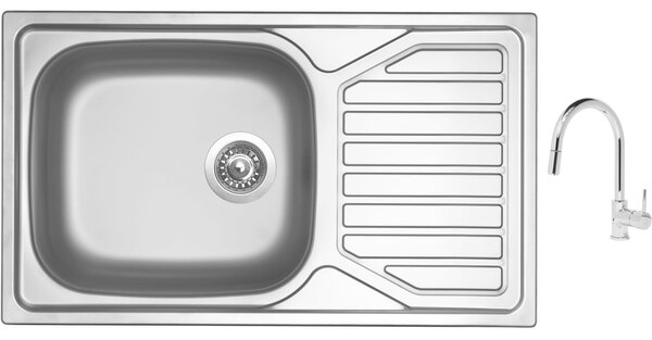 Set Sinks OKIO 860 XXL V matný + baterie Sinks MIX 35 P chrom