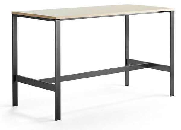 AJ Produkty Stůl VARIOUS, 1800x800 mm, výška 1050 mm, černé nohy, bříza