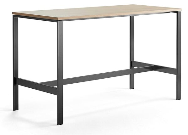 AJ Produkty Stůl VARIOUS, 1800x800 mm, výška 1050 mm, černé nohy, dub
