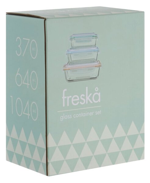 Skleněno-silikonové dózy na potraviny 3 ks Freska – Premier Housewares