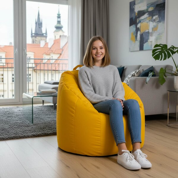 Sedací křeslo Primabag Simeone polyester žlutá