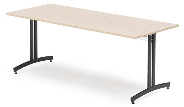 AJ Produkty Stůl SANNA, 1800x800x720 mm, černá/bříza