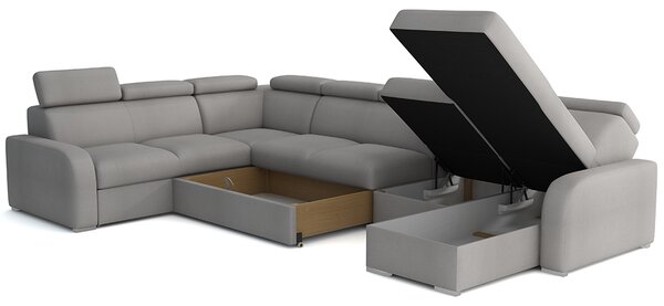 Sedací souprava OSLO U | 250x380x170 | rozkládací + 3x úložný prostor | VÝBĚR TKANIN