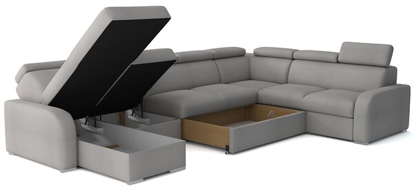 Sedací souprava OSLO U | 170x380x250 | rozkládací + 3x úložný prostor | VÝBĚR TKANIN
