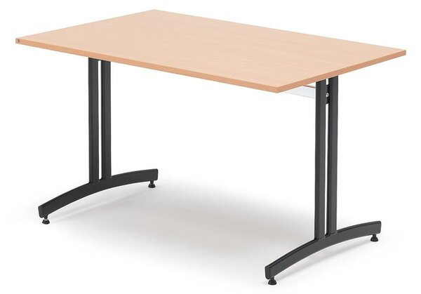 AJ Produkty Stůl SANNA, 1200x800x720 mm, černá/buk