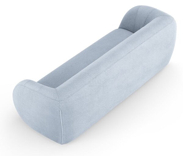 Světle modrá pohovka z textilie bouclé 230 cm Essen – Cosmopolitan Design