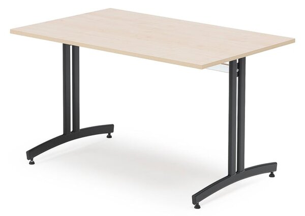 AJ Produkty Stůl SANNA, 1200x800x720 mm, černá/bříza