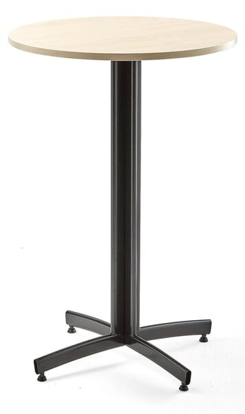 AJ Produkty Barový stůl SANNA, Ø700x1050 mm, černá/bříza