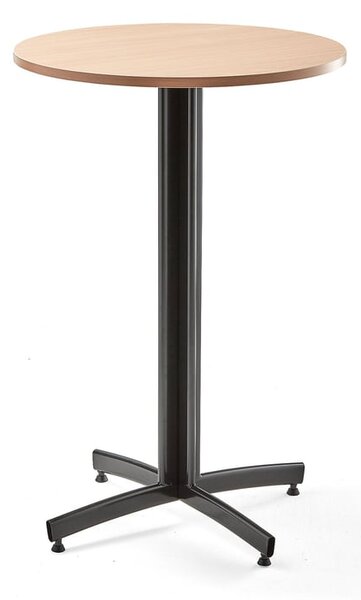 AJ Produkty Barový stůl SANNA, Ø700x1050 mm, černá/buk