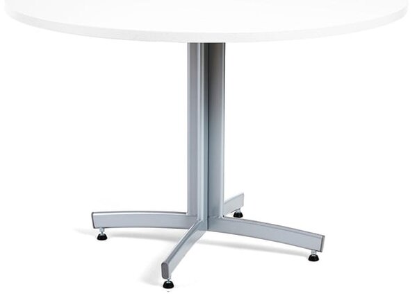 AJ Produkty Kulatý stůl SANNA, Ø1100x720 mm, stříbrná/bílá