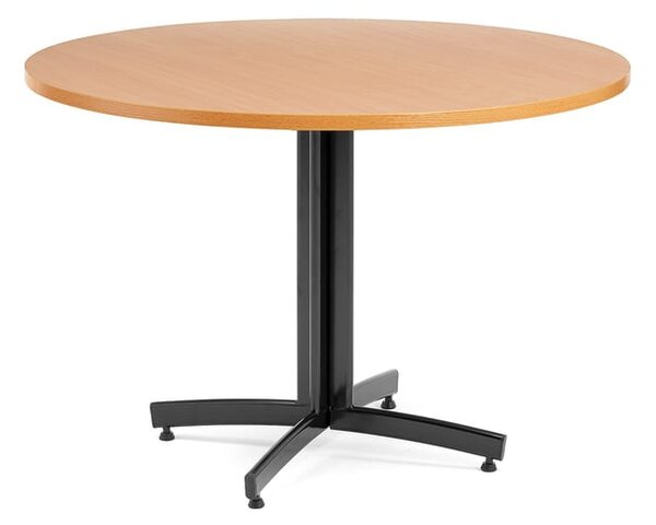 AJ Produkty Kulatý stůl SANNA, Ø1100x720 mm, černá/buk