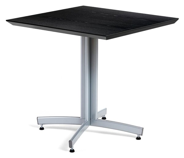 AJ Produkty Stůl SANNA, 700x700x720 mm, stříbrná/černá