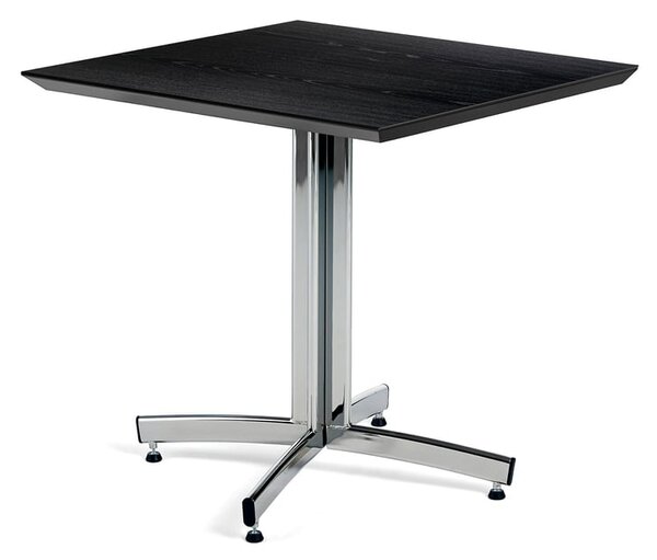 AJ Produkty Stůl SANNA, 700x700x720 mm, chrom/černá