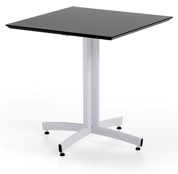 AJ Produkty Stůl SANNA, 700x700x720 mm, bílá/černá