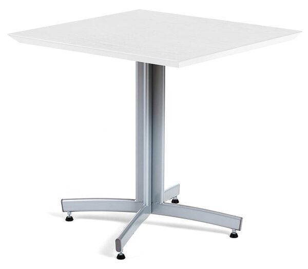 AJ Produkty Stůl SANNA, 700x700x720 mm, stříbrná/bílá