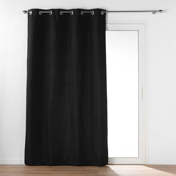 Černý termo závěs z mikrovlákna 135x260 cm Micropolar – douceur d'intérieur