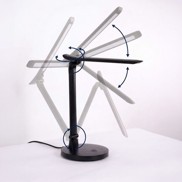 Toolight Toolight, JNH048-T, LED stolní lampa se 3 barvami světla, 5 W, černá, OSW-56240