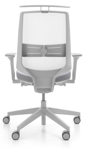 ProfiM - Kancelářská židle LIGHT UP 250 SFL světle šedá se síťovinovým opěrákem