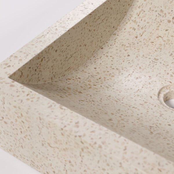 Umyvadlo z terrazzo Kave Home Sunday, 45 x 40 cm