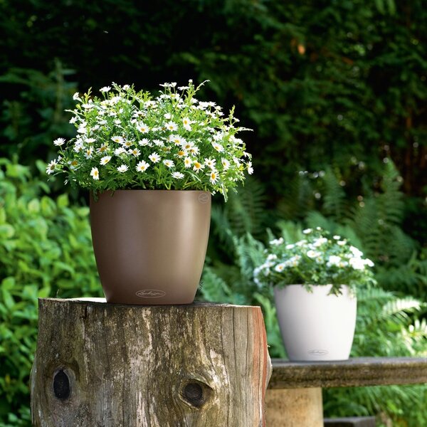 Samozavlažovací květináč Classico Color, průměr 14 cm, bílá