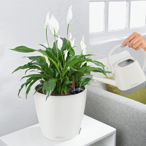 Samozavlažovací květináč Classico Color, průměr 14 cm, bílá