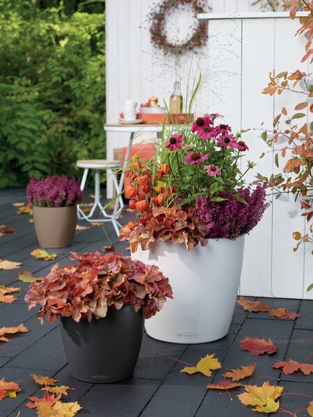 Samozavlažovací květináč Classico Color, průměr 14 cm, bílá